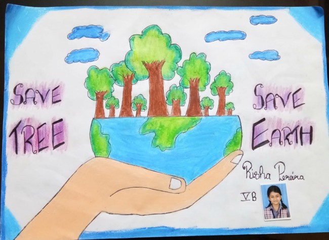 Kakinada: Students show ways to save nature through paintings