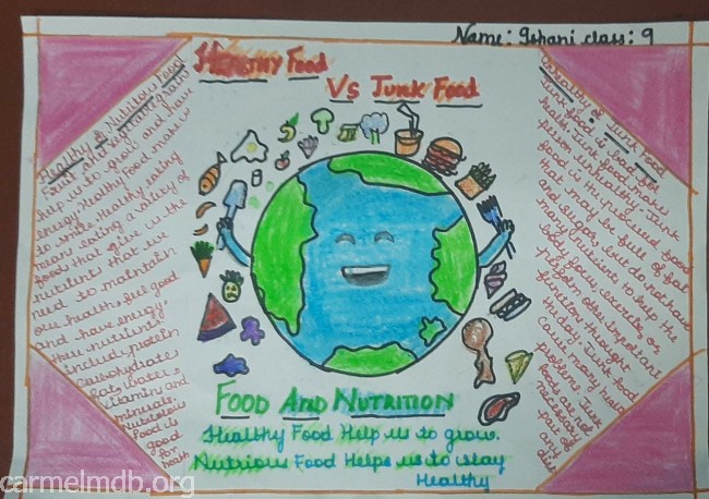 World Food Day drawing |Health Is Wealth poster drawing easy|Balanced Diet  chart drawing|Eat Healthy - YouTube