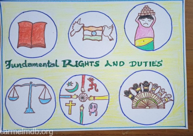 Indian Constitution and Fundamental Duties | Drawing competition, India  poster, Poster drawing